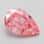 1.31 Ct. Fancy Vivid  Pink Pear Lab Grown Diamond