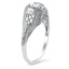 The Alicia Ring, smalltop view on a hand