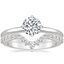 18K White Gold North Star Ring with Luxe Lunette Diamond Ring (1/3 ct. tw.)