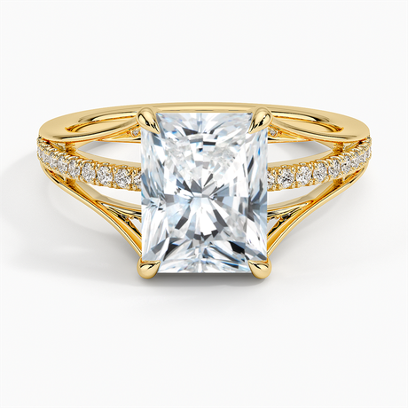 18K Yellow Gold Tressa Split Shank Diamond Ring