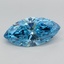 2.90 Ct. Fancy Vivid Blue Marquise Lab Grown Diamond