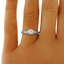 The Panora Ring, smalltop view on a hand
