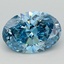 1.62 Ct. Fancy Vivid Blue Oval Lab Grown Diamond
