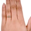 The Iliana Ring, smallzoomed in top view on a hand