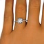 The Lealu Ring, smalltop view on a hand
