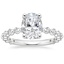 18K White Gold Marseille Three-Quarter Coverage Diamond Ring, smalltop view