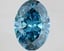 3.01 Ct. Fancy Vivid Blue Oval Lab Grown Diamond