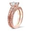 Contoured Engraved Pave Milgrain Diamond Ring, smallview
