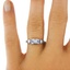 The Stephanie Ring, smalltop view on a hand