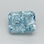 3.00 Ct. Fancy Vivid Greenish Blue Radiant Lab Grown Diamond