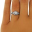 The Chiffon Ring, smalltop view on a hand