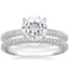 18KW Moissanite Luxe Valencia Diamond Bridal Set, smalltop view