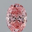 1.52 Ct. Fancy Vivid Pink Oval Lab Grown Diamond