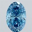 5.99 Ct. Fancy Vivid Blue Oval Lab Grown Diamond
