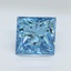 3.19 Ct. Fancy Vivid Malibu Blue Princess Lab Grown Diamond