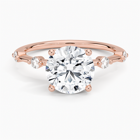 14K Rose Gold Aimee 1.4mm Diamond Ring