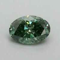 0.58 Ct. Fancy Vivid Pacific Green Oval Lab Grown Diamond