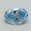 2.19 Ct. Fancy Vivid Blue Oval Lab Grown Diamond