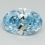 2.20 Ct. Fancy Vivid Blue Oval Lab Grown Diamond