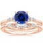 14K Rose Gold Nadia Diamond Ring with Yvette Diamond Ring