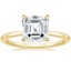 18K Yellow Gold Lumiere 1.5mm Diamond Ring, smalltop view