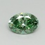 0.80 Ct. Fancy Vivid Green Oval Lab Grown Diamond