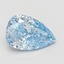 3.11 Ct. Fancy Vivid Blue Pear Lab Grown Diamond