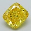 2.07 Ct. Fancy Vivid Yellow Cushion Lab Grown Diamond