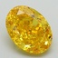 3.14 Ct. Fancy Vivid Yellow Oval Lab Grown Diamond
