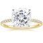 18K Yellow Gold Ballad Half Coverage Diamond Ring (1/8 ct. tw.), smalltop view