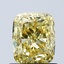 1.06 Ct. Fancy Vivid Yellow Cushion Lab Grown Diamond