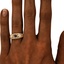 The Bellamy Ring, smallzoomed in top view on a hand