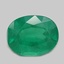 9.0x7.0mm  Green  Oval   Emerald