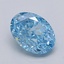 1.02 Ct. Fancy Vivid  Blue Oval Lab Grown Diamond