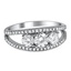 Custom Split Shank Three Diamond Ring
