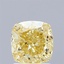 1.71 Ct. Fancy Intense Yellow Cushion Lab Grown Diamond
