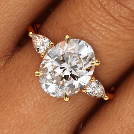 Opera Diamond Three Stone Engagement Ring