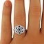 The Delfina Ring, smalltop view on a hand