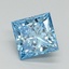 2.53 Ct. Fancy Vivid Blue Princess Lab Grown Diamond