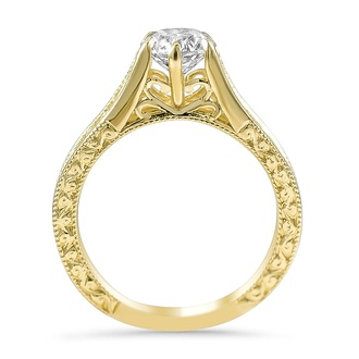 Custom Antique Filigree Diamond Ring