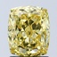 2.05 Ct. Fancy Vivid Yellow Cushion Lab Grown Diamond