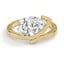 Custom East-West Sculptural Semi-Bezel Diamond RIng