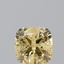 0.71 Ct. Fancy Vivid Yellow Cushion Lab Grown Diamond