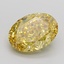 5.03 Ct. Fancy Vivid Yellow Oval Lab Grown Diamond