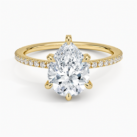 18K Yellow Gold Viviana Three-Quarter Coverage Six-Prong Diamond Ring (1/3 ct. tw.)