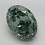 9.96 Ct. Fancy Vivid Green Oval Lab Grown Diamond