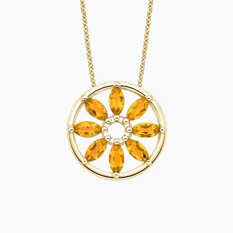 Sunflower Citrine Pendant