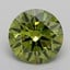 1.54 Ct. Fancy Vivid Green Round Lab Grown Diamond