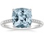 18K White Gold Viviana One-Quarter Coverage Diamond Ring, smalltop view