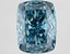 5.68 Ct. Fancy Vivid  Blue Cushion Lab Grown Diamond